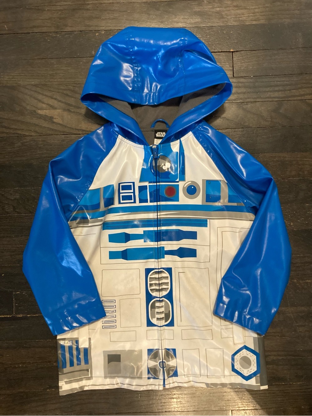 Star Wars R2D2 lined hooded rain coat 5T kids